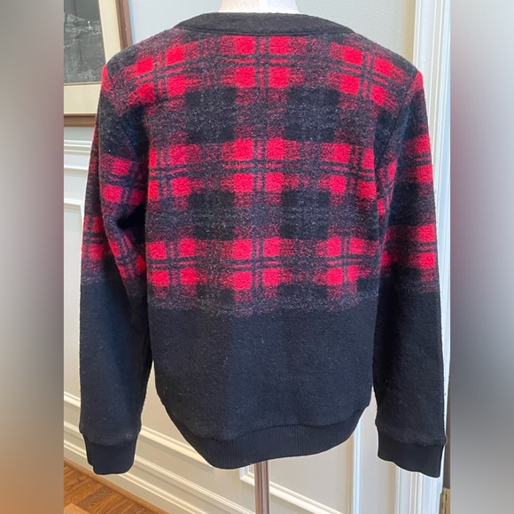 Pendleton red and black plaid wool blend cardigan - Picture 5 of 7